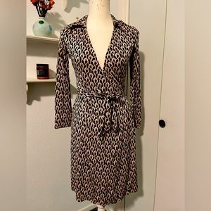 DVF wrap shirt dress